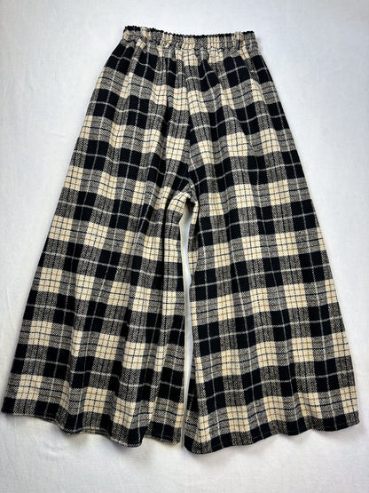 PALAZZO HOSE große Karos Schwarz