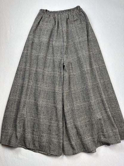 YOUR & SELF extra weite HOSE KARIERT GRAU