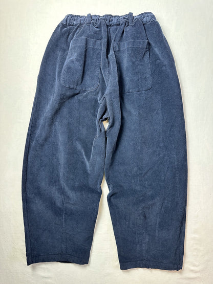 BARREL FEINCORD HOSE Blau Marineblau