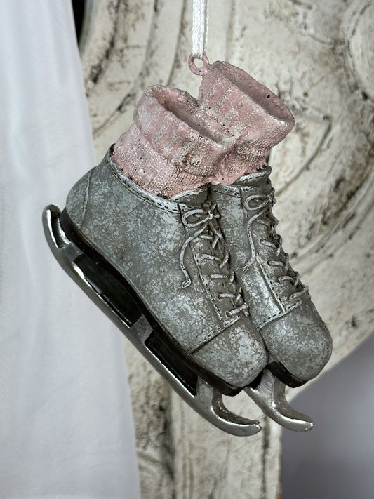 CLAYRE & EEF HÄNGER SCHLITTSCHUHE GRAU / ROSA