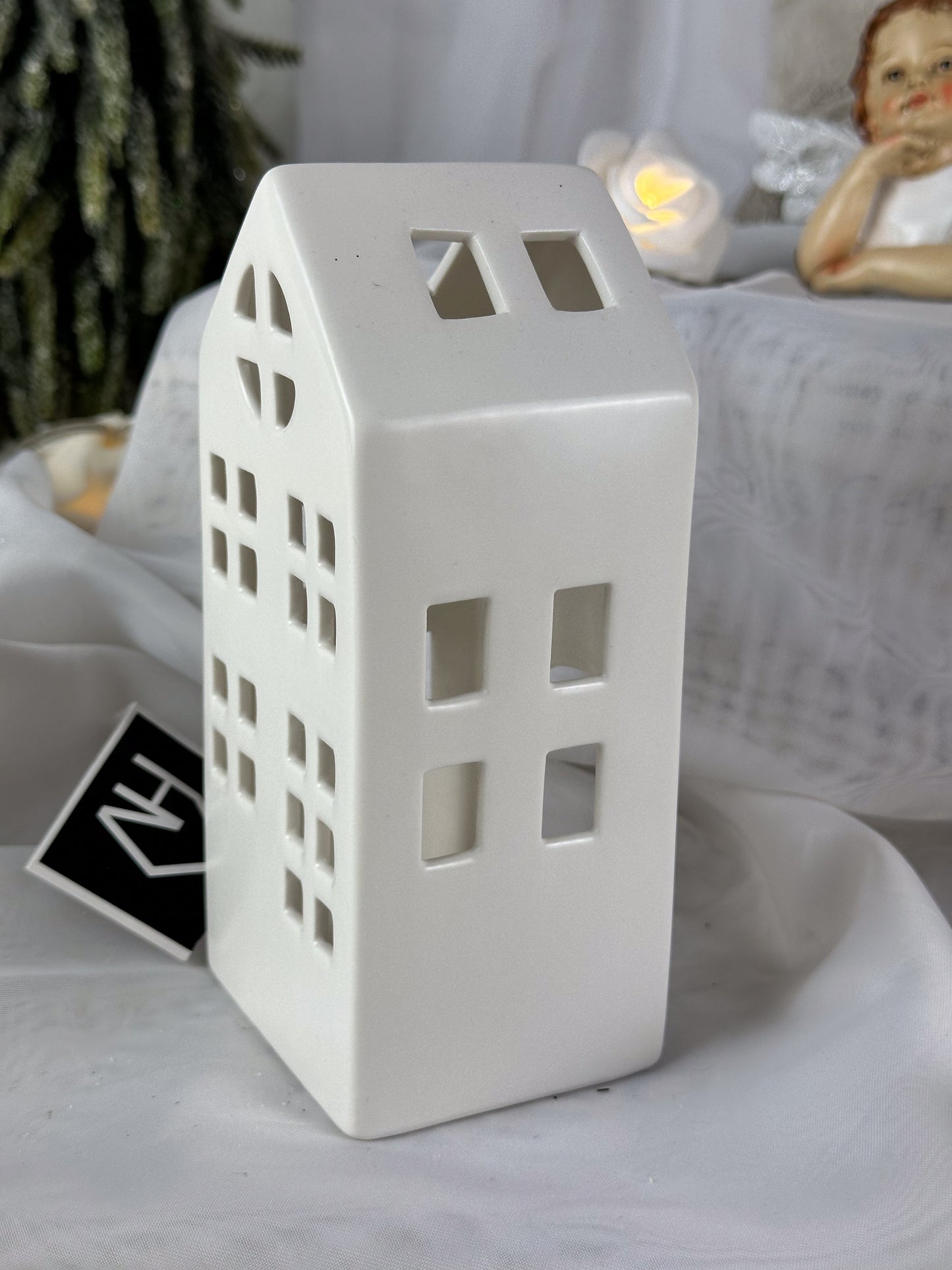 TEELICHTHALTER HAUS WEIß