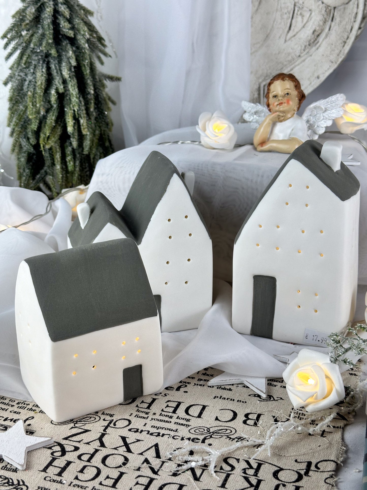 LED LICHTHAUS Weiß / Grau