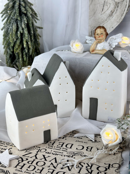 LED LICHTHAUS Weiß / Grau