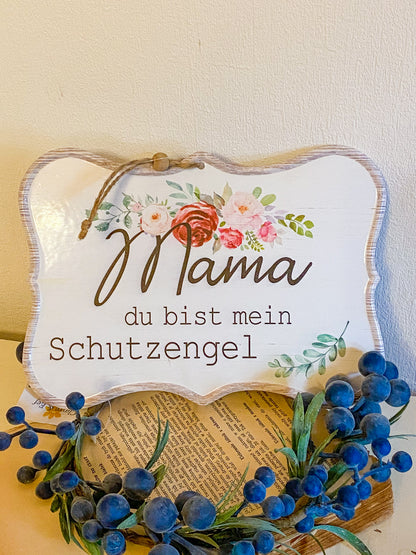 CLAYRE & EEF Schild Mama du bist mein Schutzengel