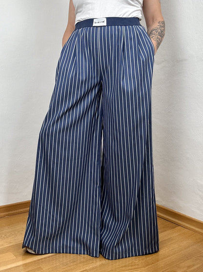 WEITE CULOTTE HOSE MARINA GESTREIFT BLAU