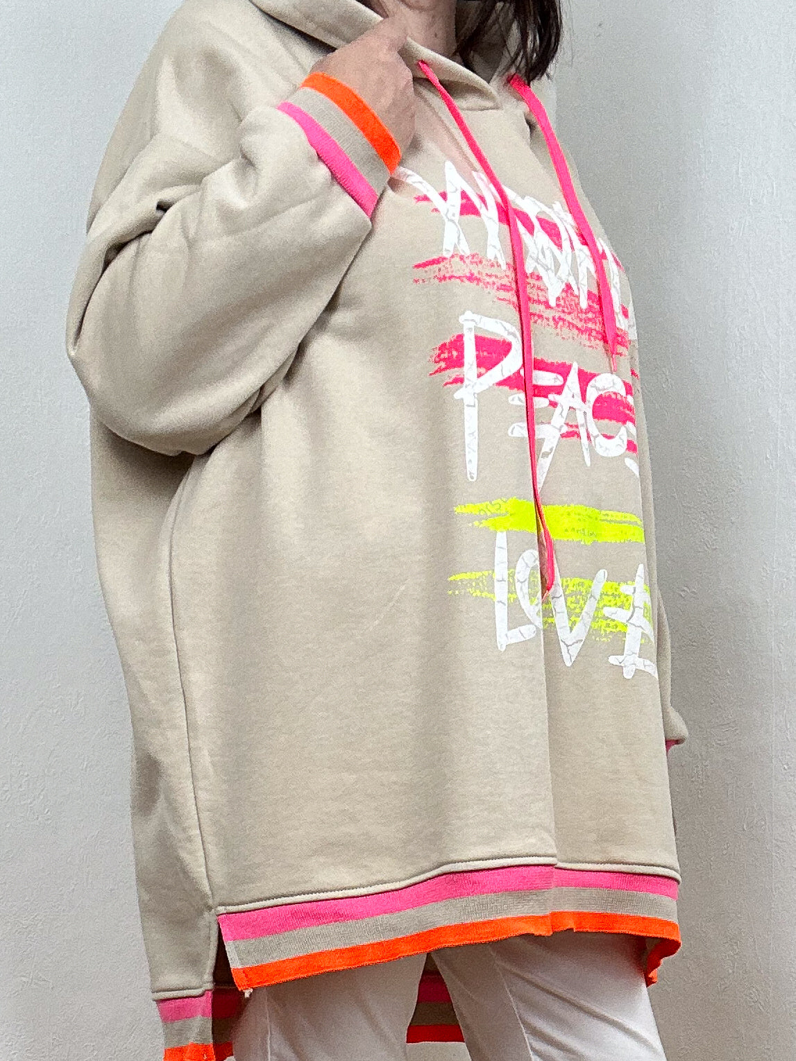 HOODIE PEACE BEIGE