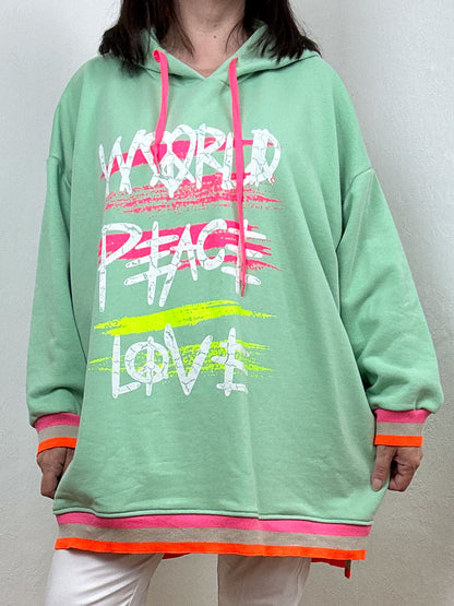 HOODIE PEACE MINT