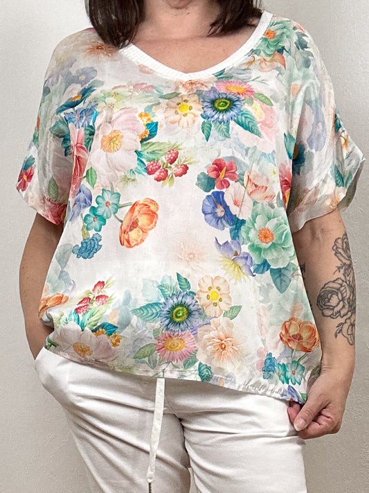 SOMMER SHIRT BLUSE ROSALIA GRÜN