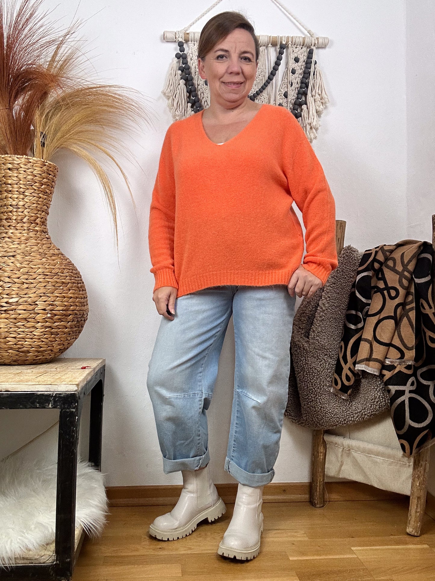ALPAKA BASIC PULLOVER V-AUSSCHNITT