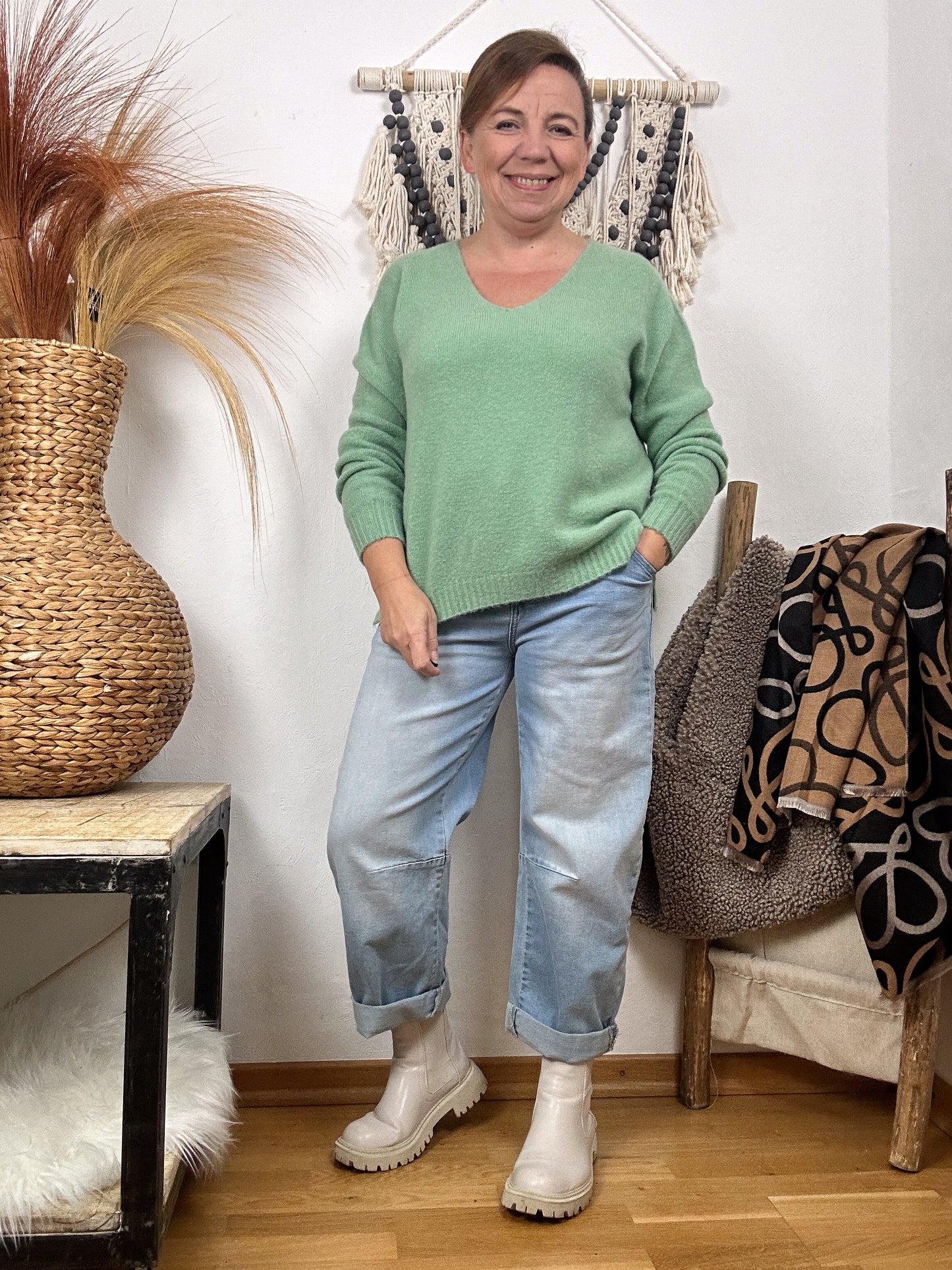 ALPAKA BASIC PULLOVER V-AUSSCHNITT