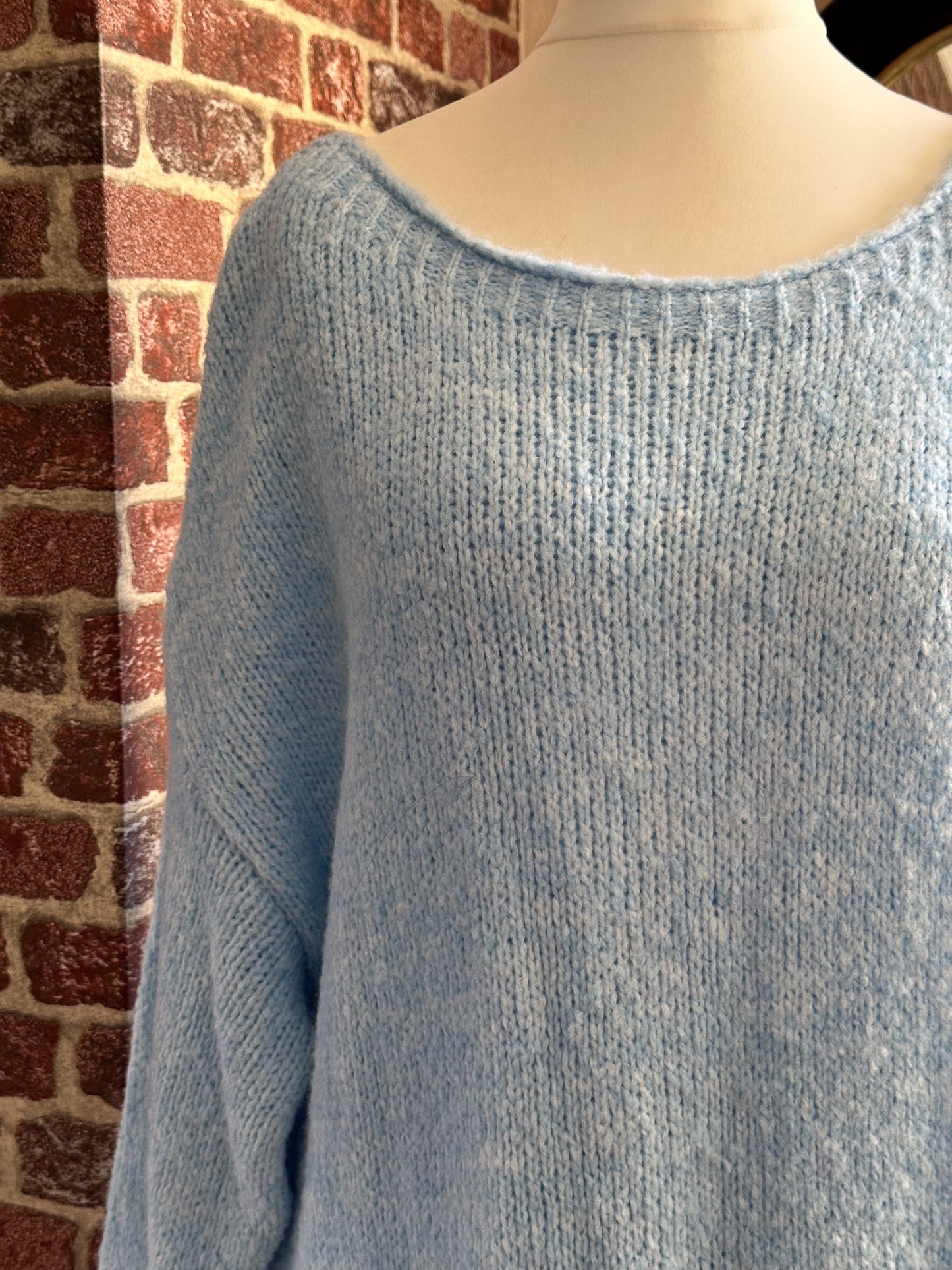 STRICKKLEID / LONGPULLOVER JADEN HELL BLAU