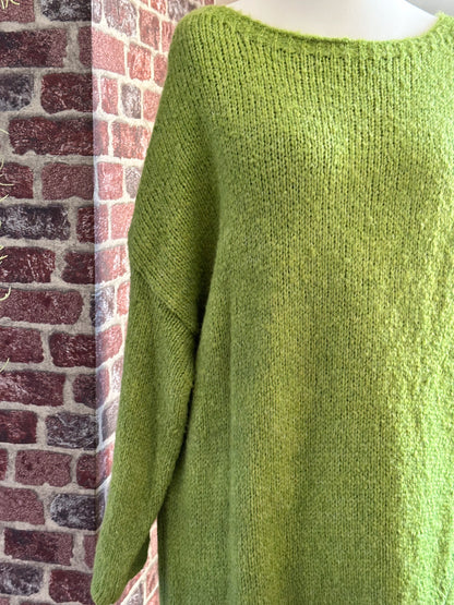 STRICKKLEID / LONGPULLOVER JADEN GRÜN