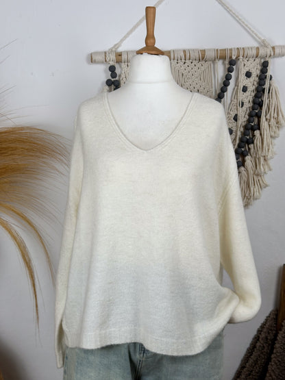 ALPAKA BASIC PULLOVER V-AUSSCHNITT