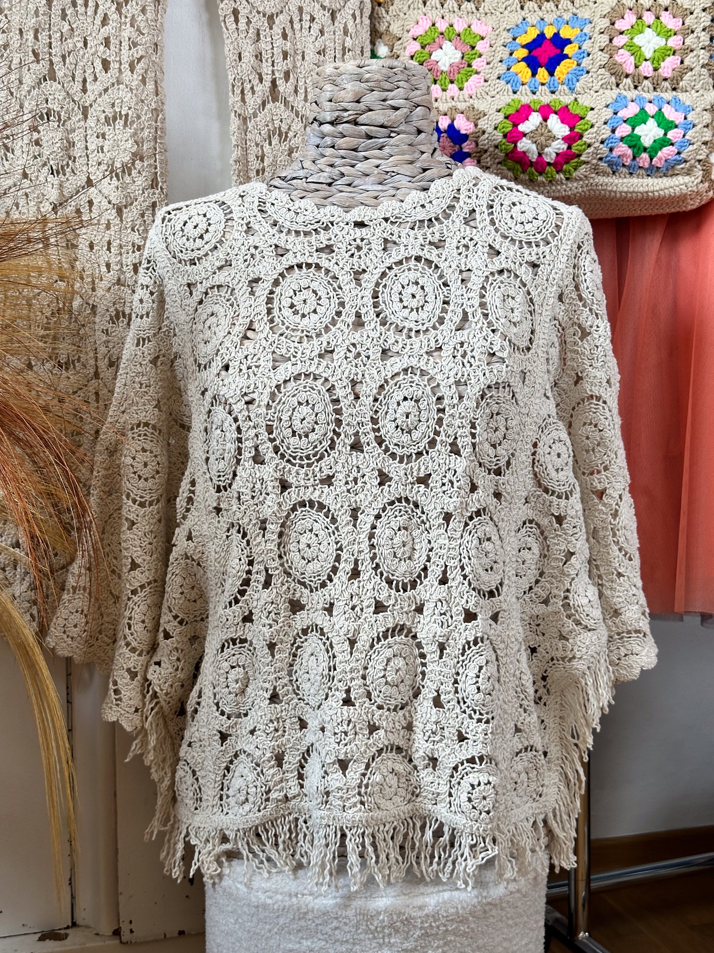 BOHO HÄKEL T-SHIRT MINA CROCHET BEIGE