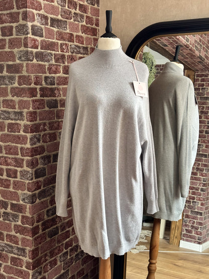 FEINSTRICK LONGPULLOVER BONNY GRAU