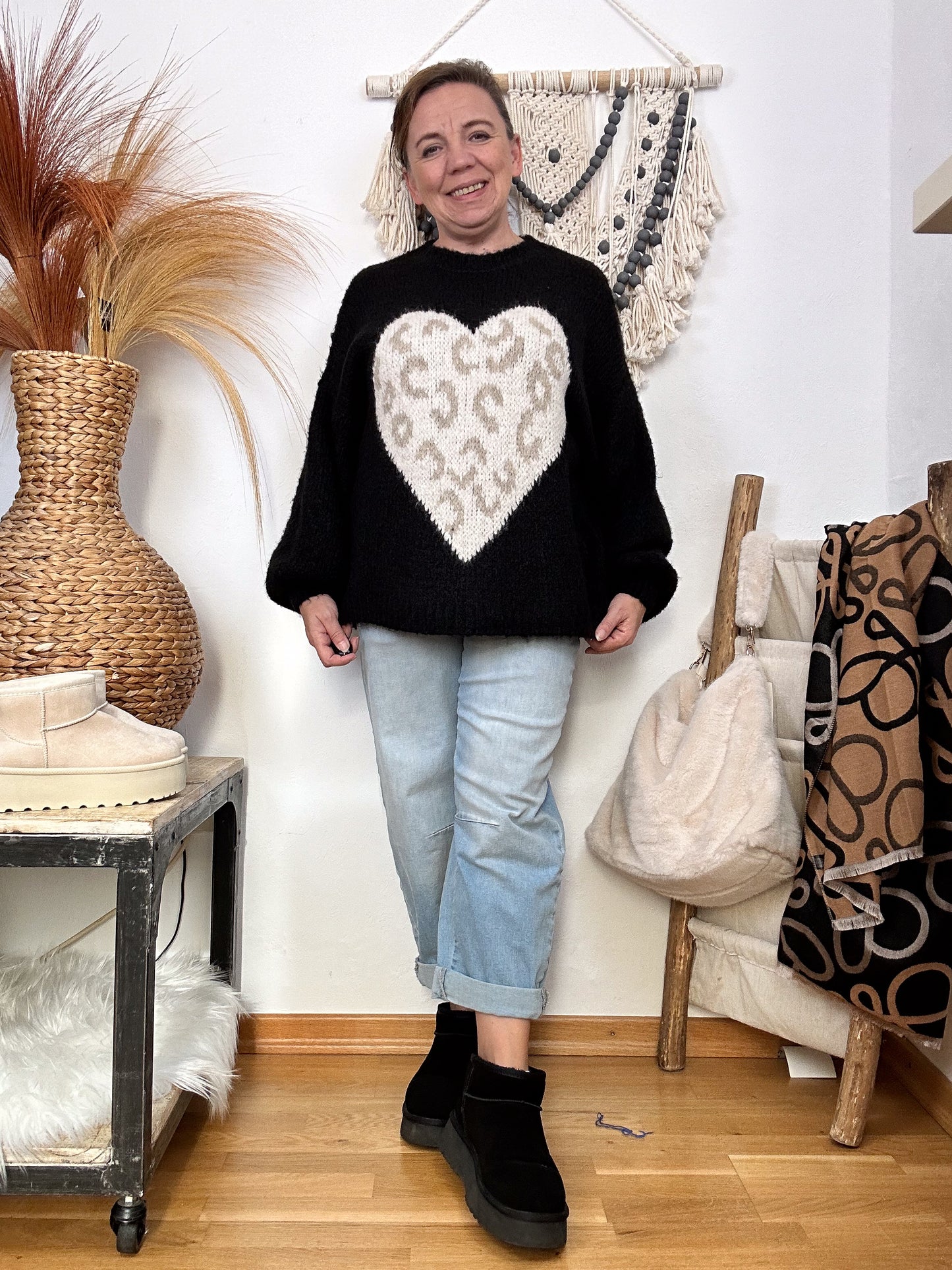 KUSCHEL PULLOVER LEOHERZ