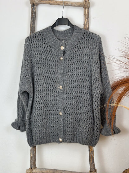 CARDIGAN MIT LOCHMUSTER