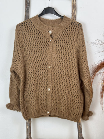 CARDIGAN MIT LOCHMUSTER