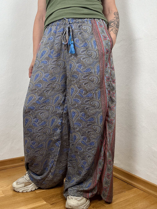 WEITE BOHO HOSE FREYA BLAU