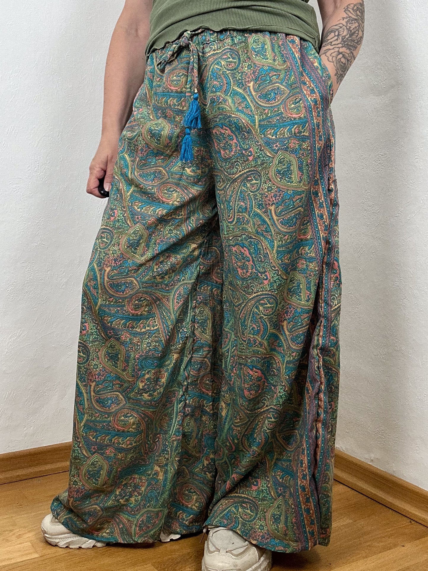 WEITE BOHO HOSE FREYA TÜRKIS