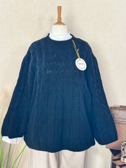 LENS PULLOVER MIT ZOPFMUSTER