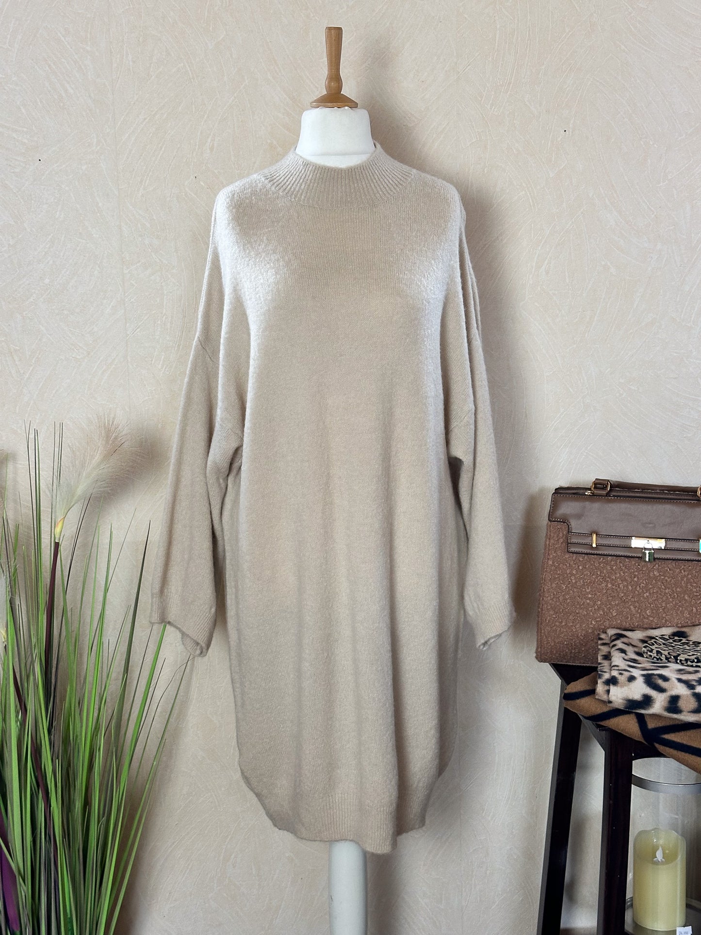ALPAKA STRICKKLEID LONGPULLOVER ILSA