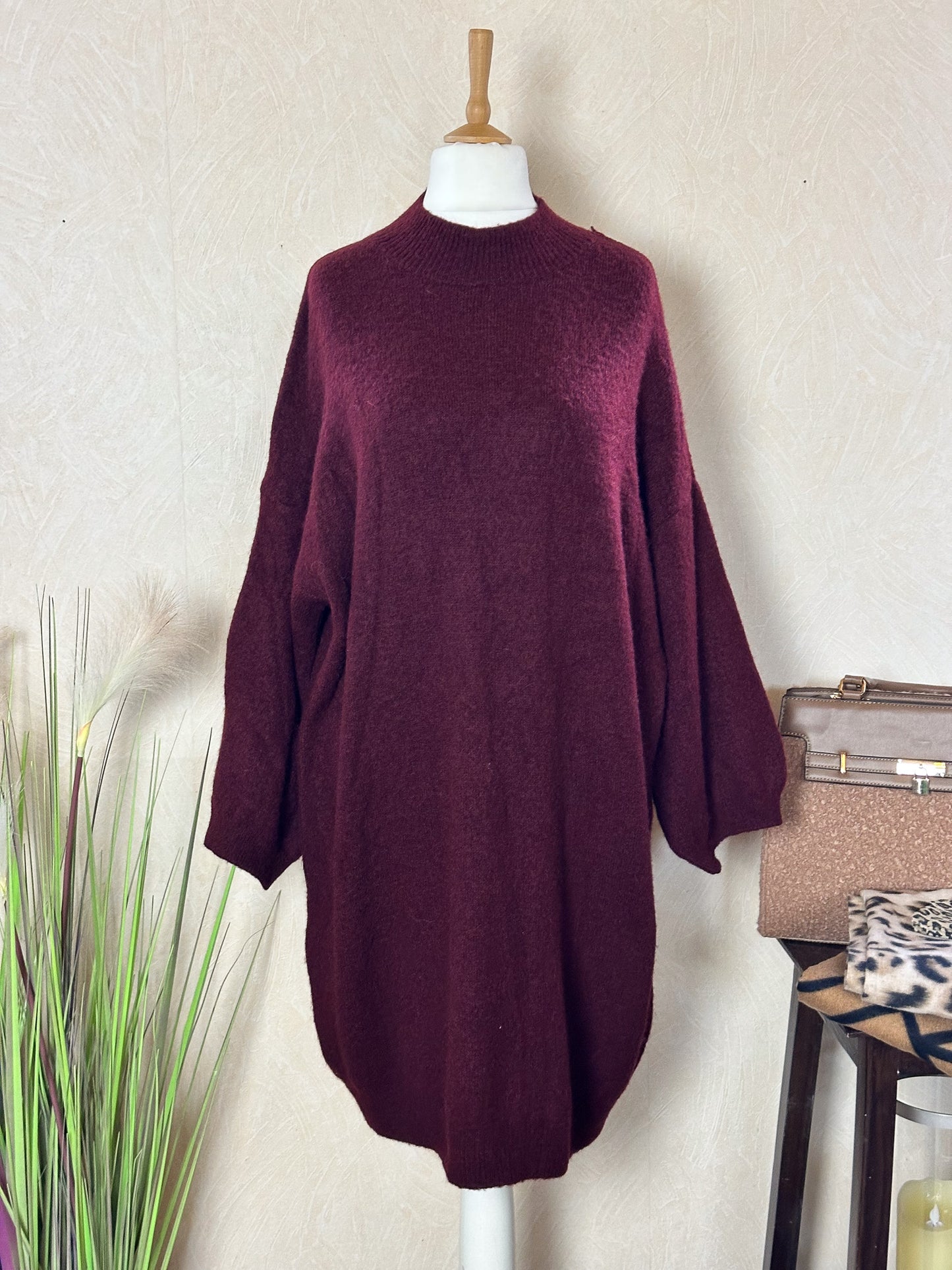 ALPAKA STRICKKLEID LONGPULLOVER ILSA