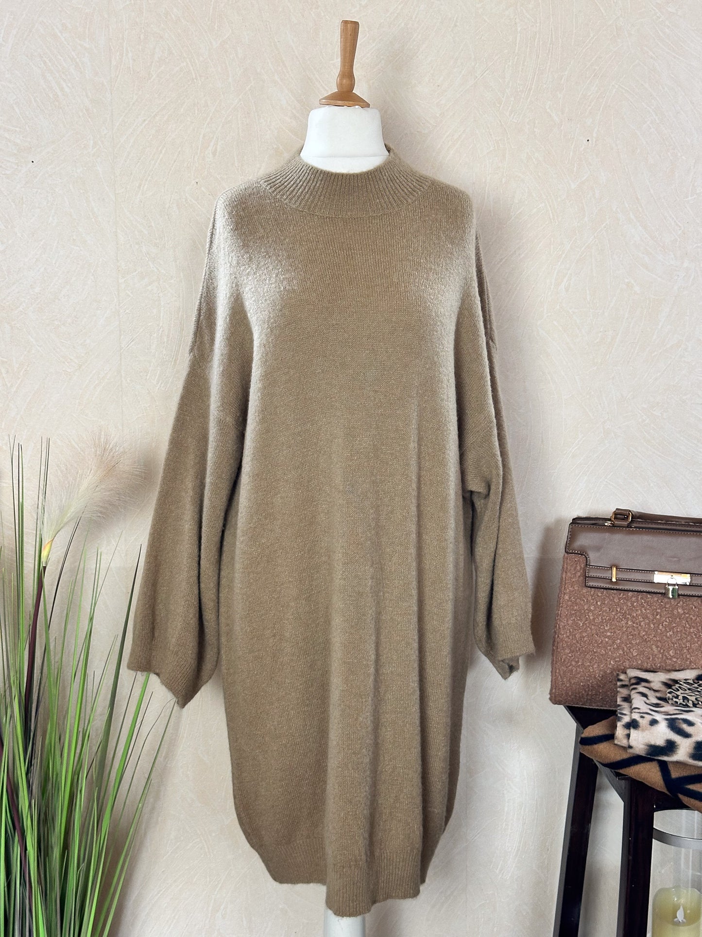 ALPAKA STRICKKLEID LONGPULLOVER ILSA