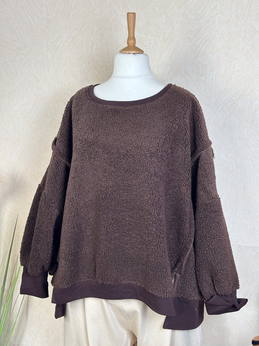 OVERSIZE KUSCHELFELL PULLOVER EMELY