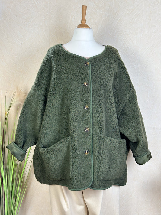 OVERSIZE TEDDYFELL JACKE MIONI