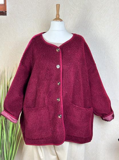 OVERSIZE TEDDYFELL JACKE MIONI