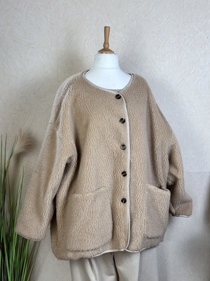 OVERSIZE TEDDYFELL JACKE MIONI