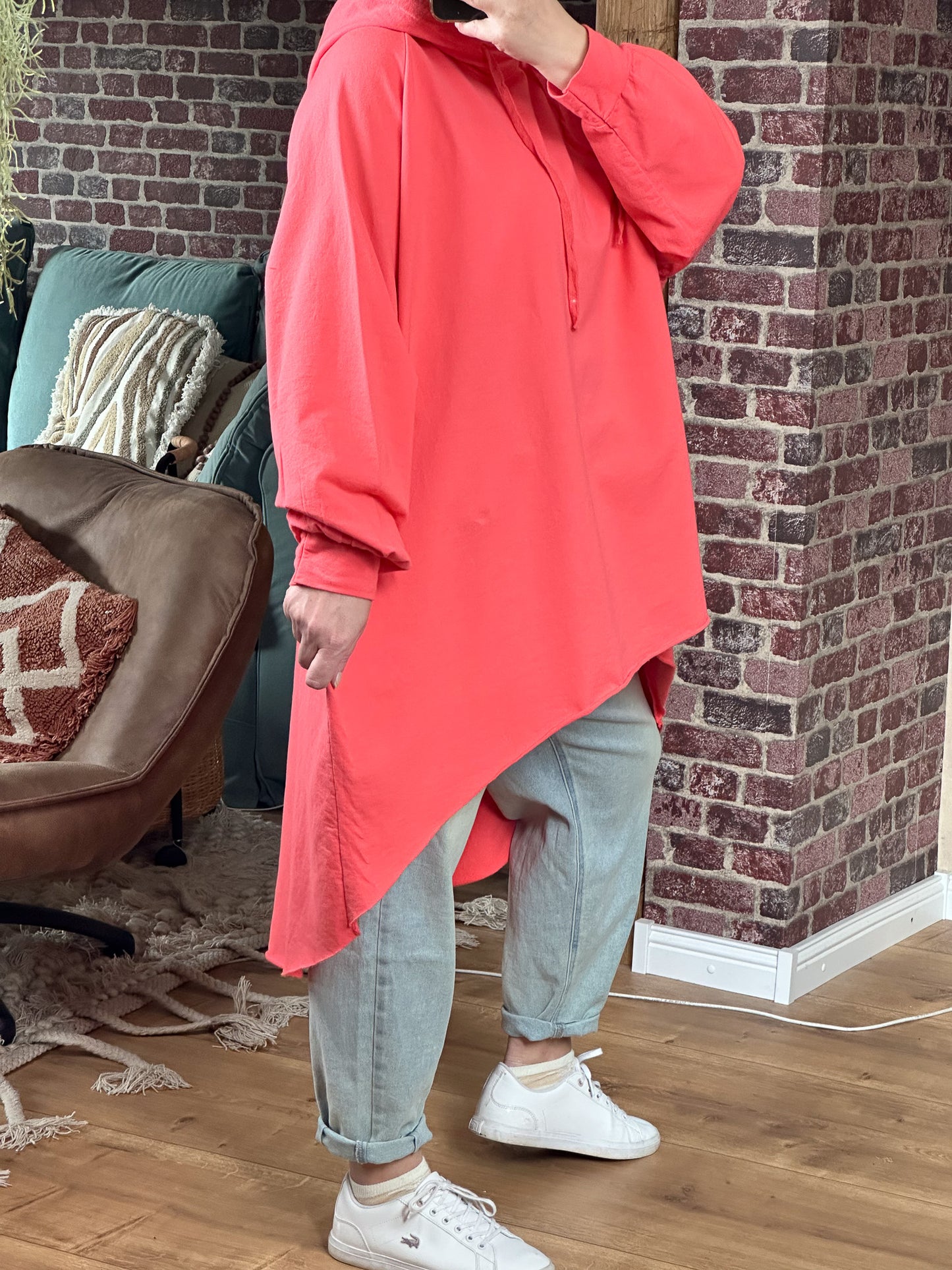 OVERSIZE VOKUHILA HOODIE DILANA MELONE