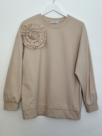 SWEATSHIRT FIORE BEIGE