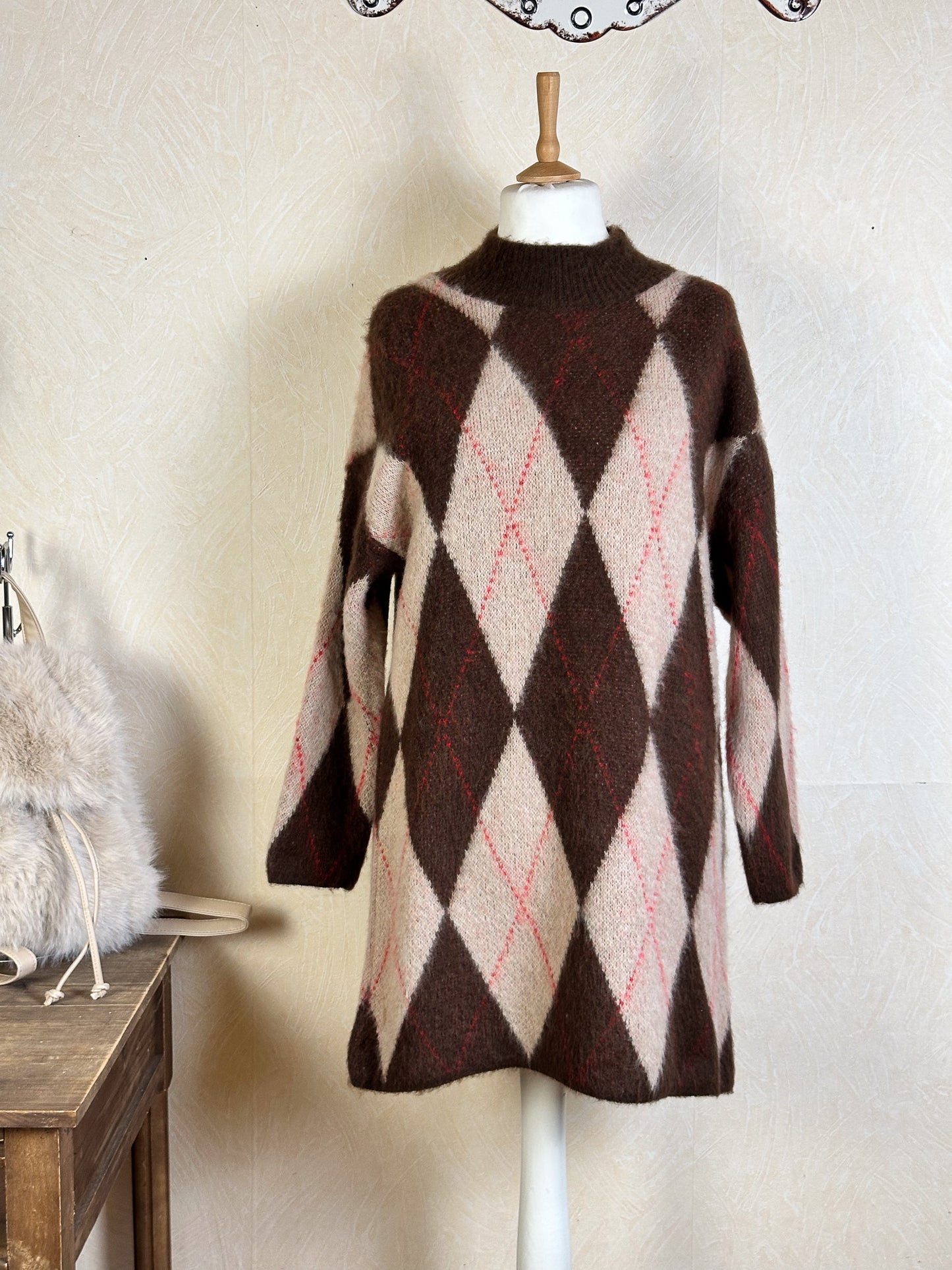 LONGPULLOVER RAUTEN MUSTER mehrere Farben