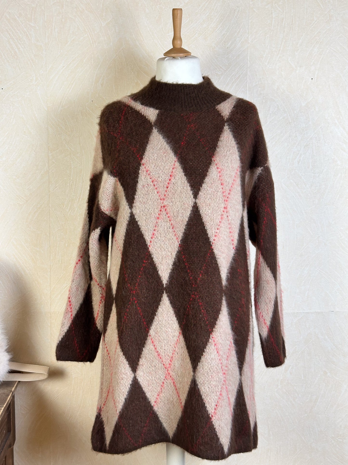 LONGPULLOVER RAUTEN MUSTER mehrere Farben