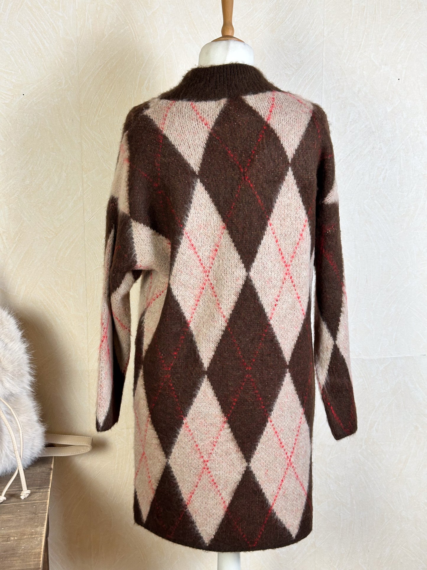 LONGPULLOVER RAUTEN MUSTER mehrere Farben