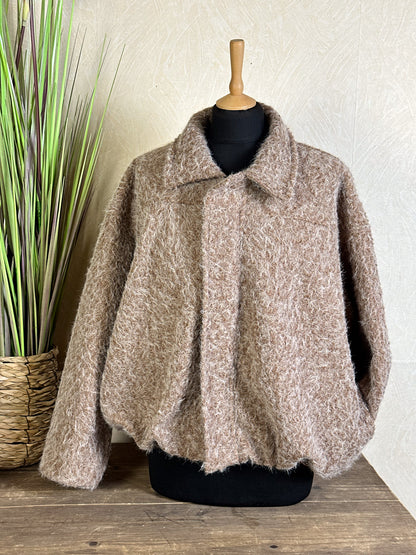 CROPPED WOLLJACKE Onesize versch. Farben