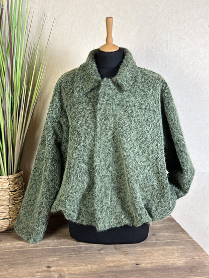 CROPPED WOLLJACKE Onesize versch. Farben