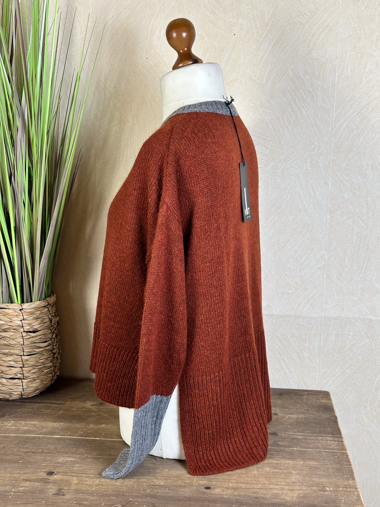 NUIT VOKUHILA CARDIGAN Braun - Grau