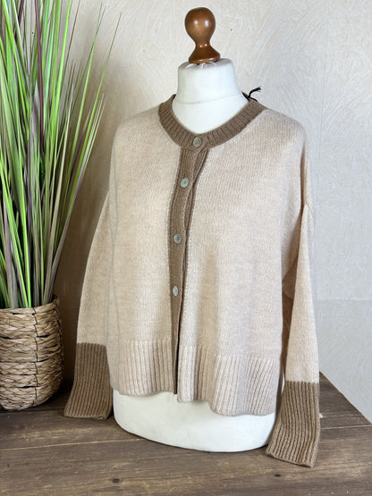 NUIT VOKUHILA CARDIGAN Beige - Mokka