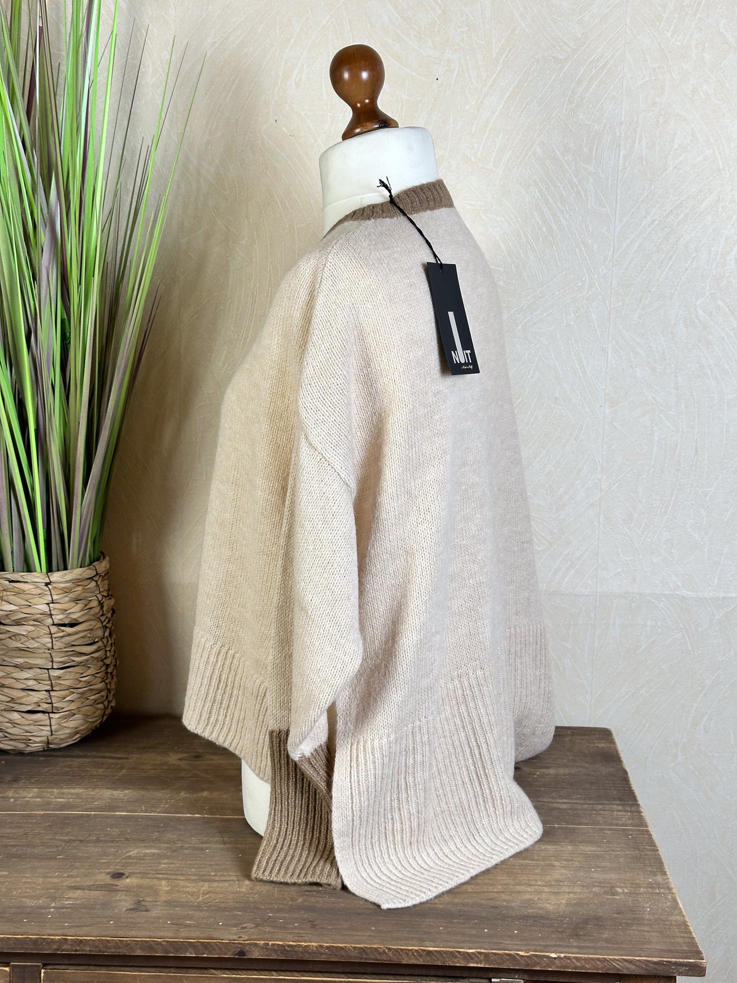 NUIT VOKUHILA CARDIGAN Beige - Mokka