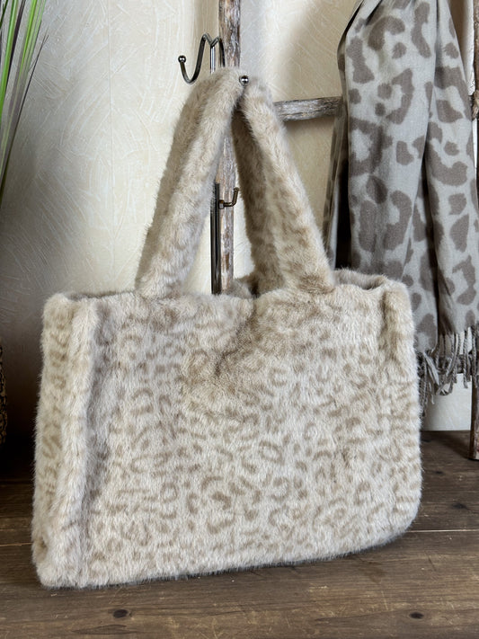 KLEINE FELLTASCHE LEO BEIGE