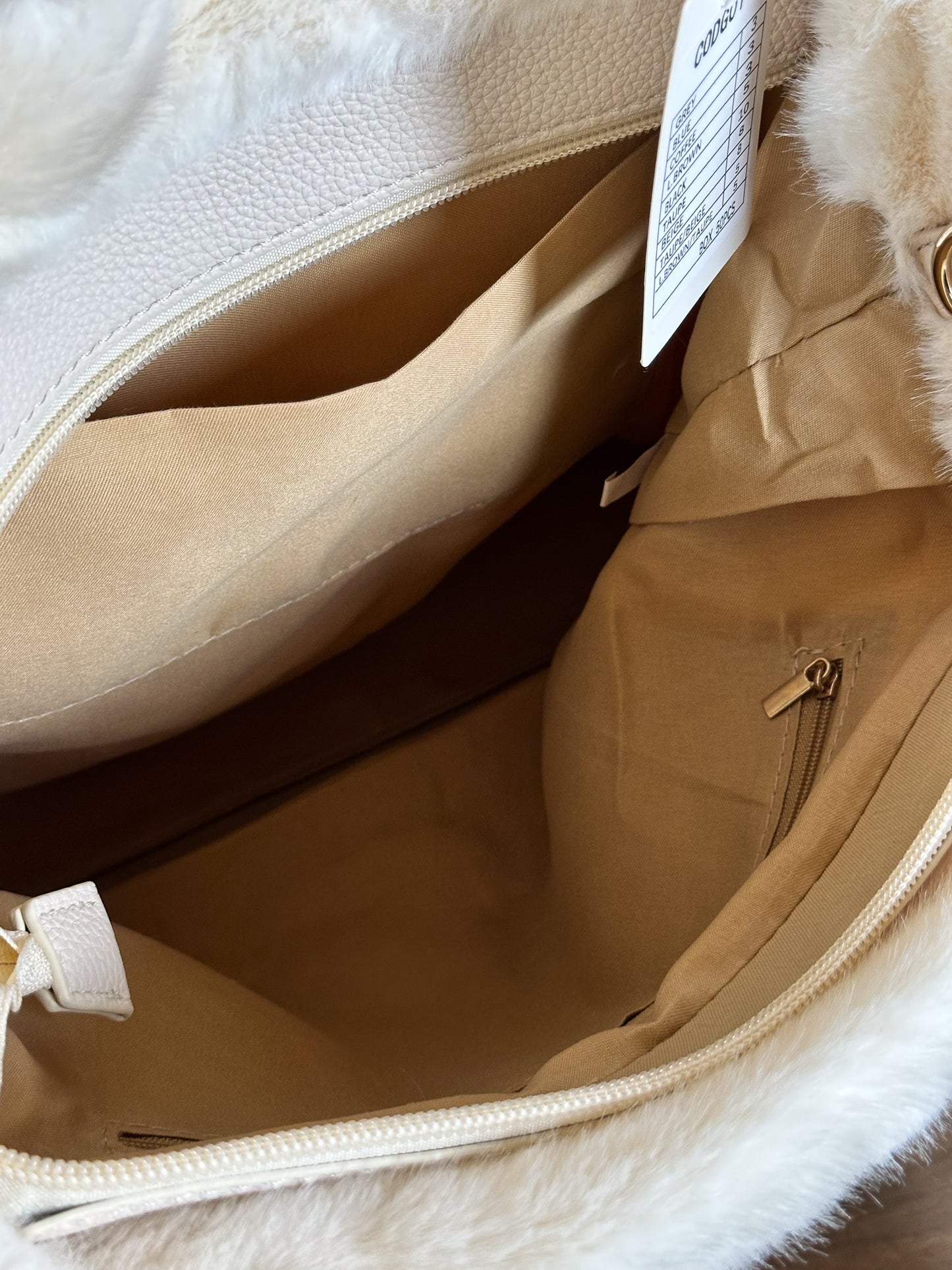 FELLTASCHE CREMEWEIß