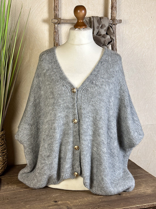 XUNA OVERSIZE PULLUNDER GOLDENE KNÖPFE versch. Farben