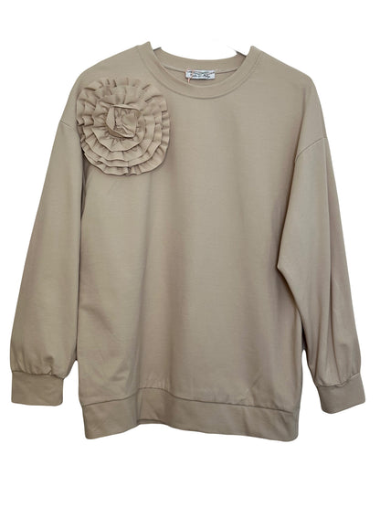 SWEATSHIRT FIORE BEIGE