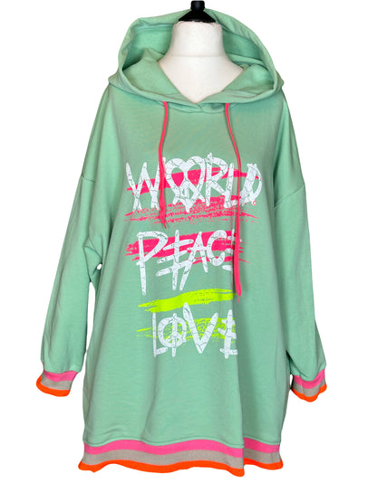 HOODIE PEACE MINT