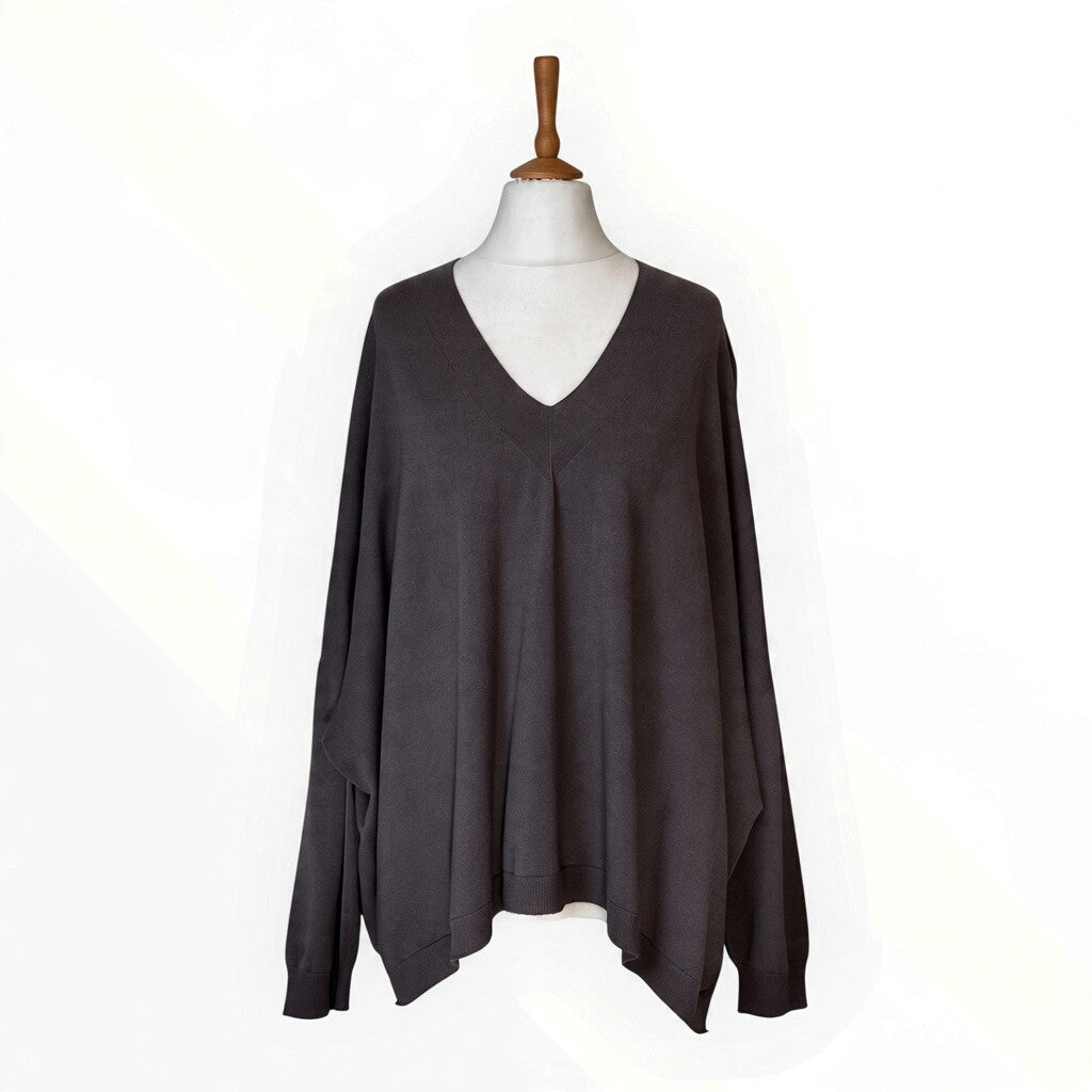 Oversize Feinstrick Pullover V-Ausschnitt ALVA