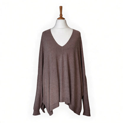 Oversize Feinstrick Pullover V-Ausschnitt ALVA