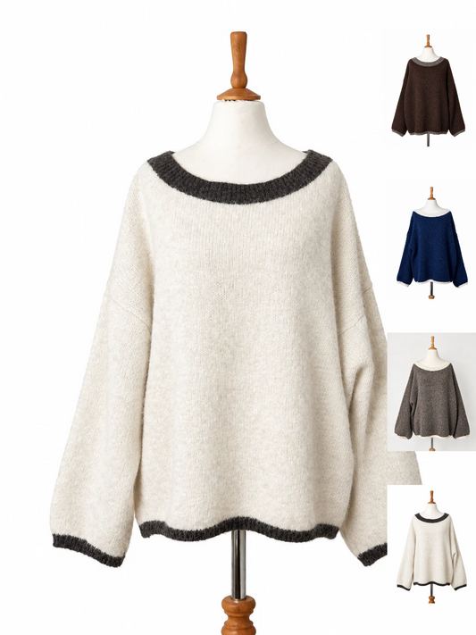 Oversize Pullover VERA mit Alpakawolle